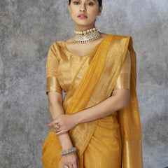 Tissue Silk Saree with Zari Border