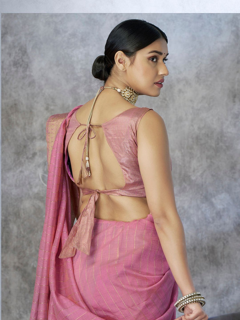 Tissue Silk Saree with Zari Border