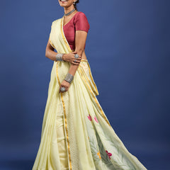 The Hand Painted Muslin Saree