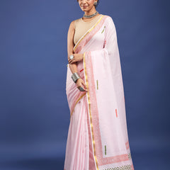 Soft Maslin Cotton Hand Block Saree