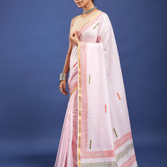 Soft Maslin Cotton Hand Block Saree