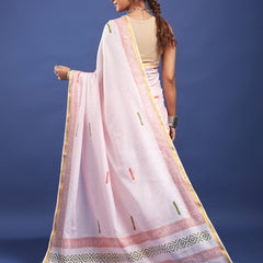 Soft Maslin Cotton Hand Block Saree