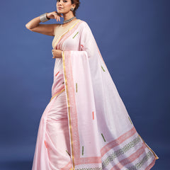 Soft Maslin Cotton Hand Block Saree