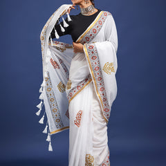 Original Hand Block Print Saree