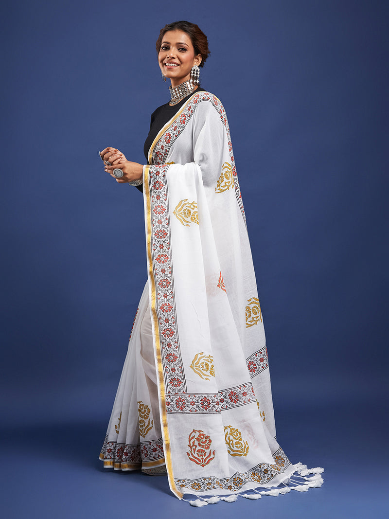 Original Hand Block Print Saree