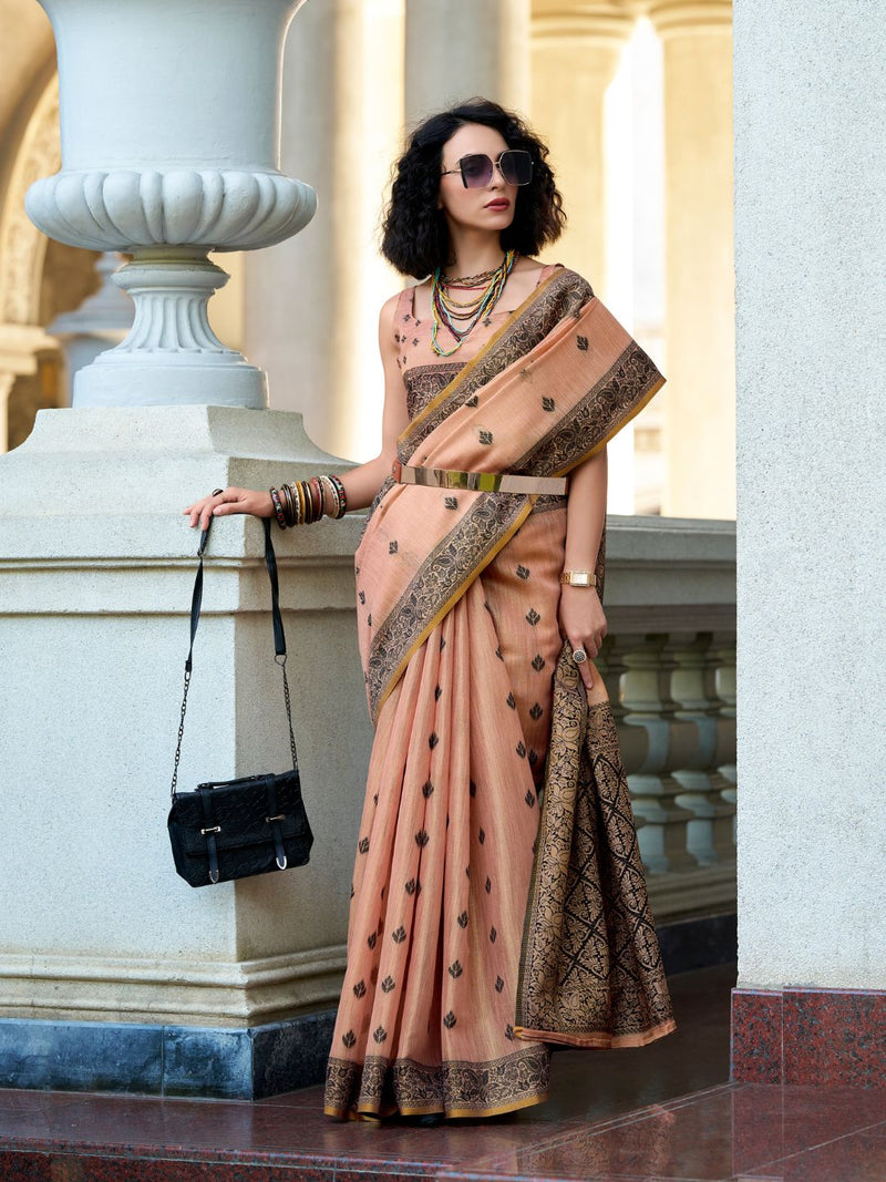 Tissue Linen Saree