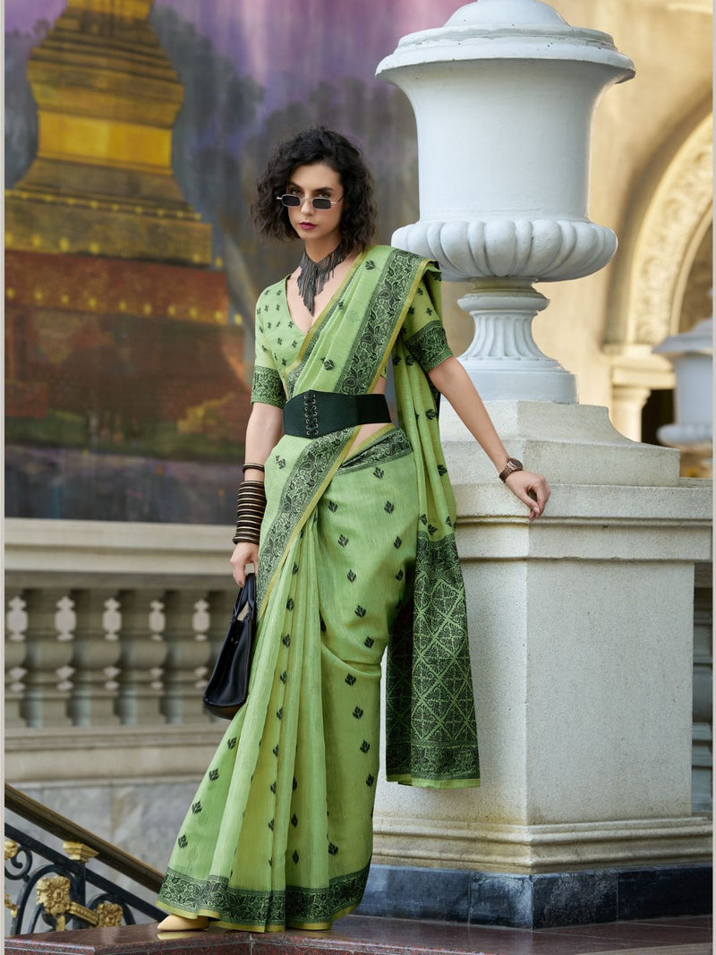 Tissue Linen Saree