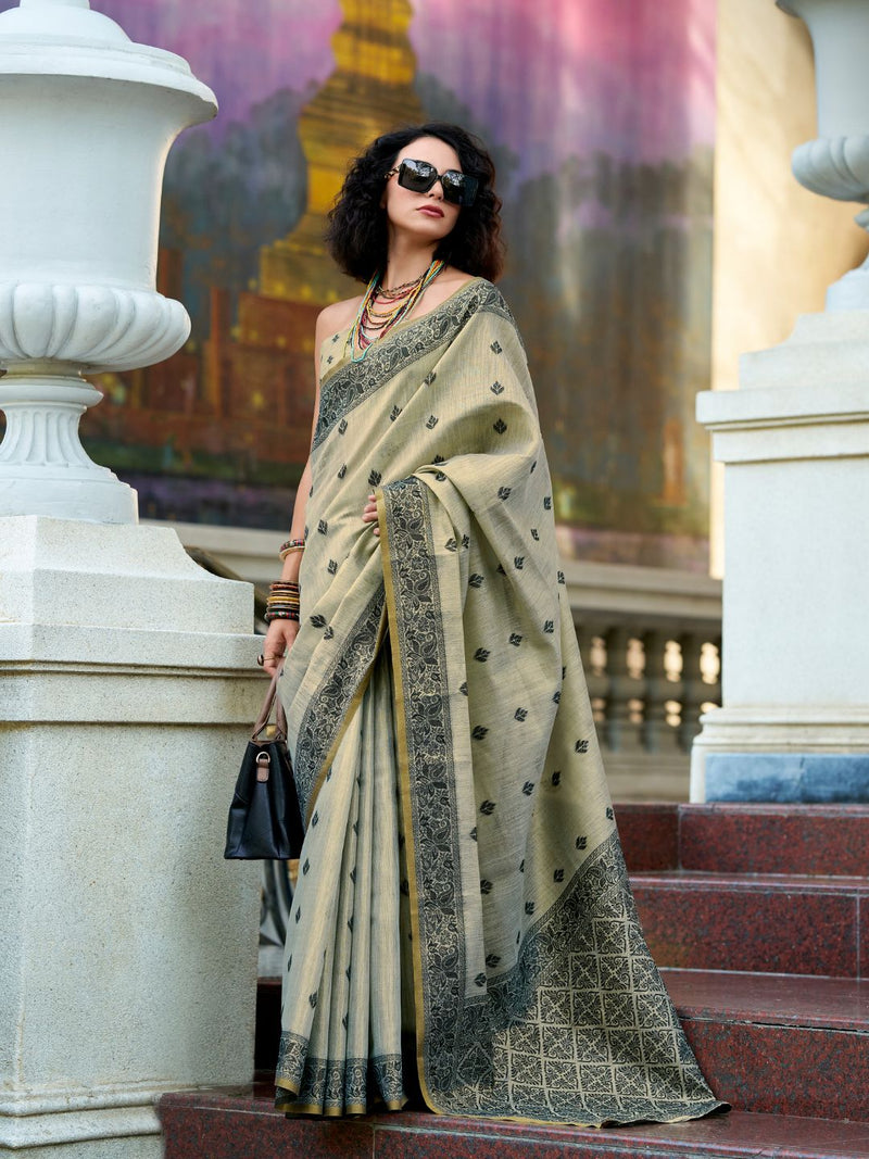 Tissue Linen Saree