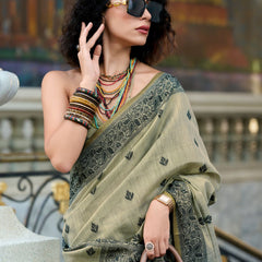 Tissue Linen Saree