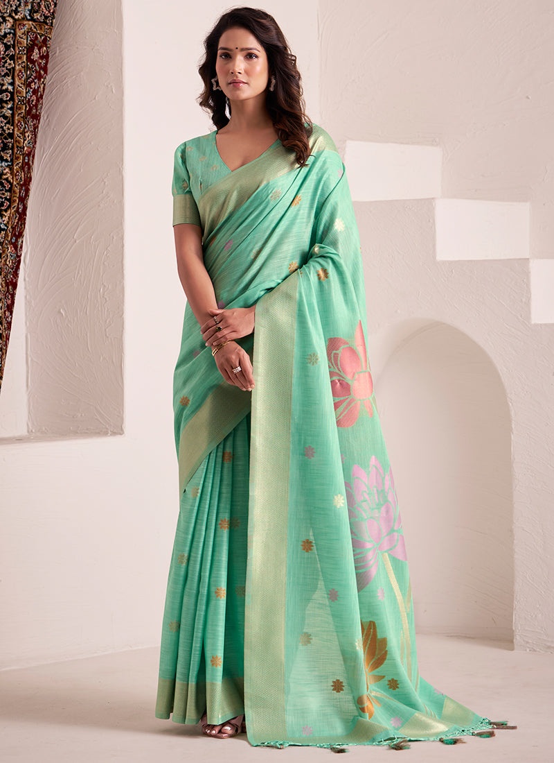 Pure Organza Silk with  Exquisite Floral Prints