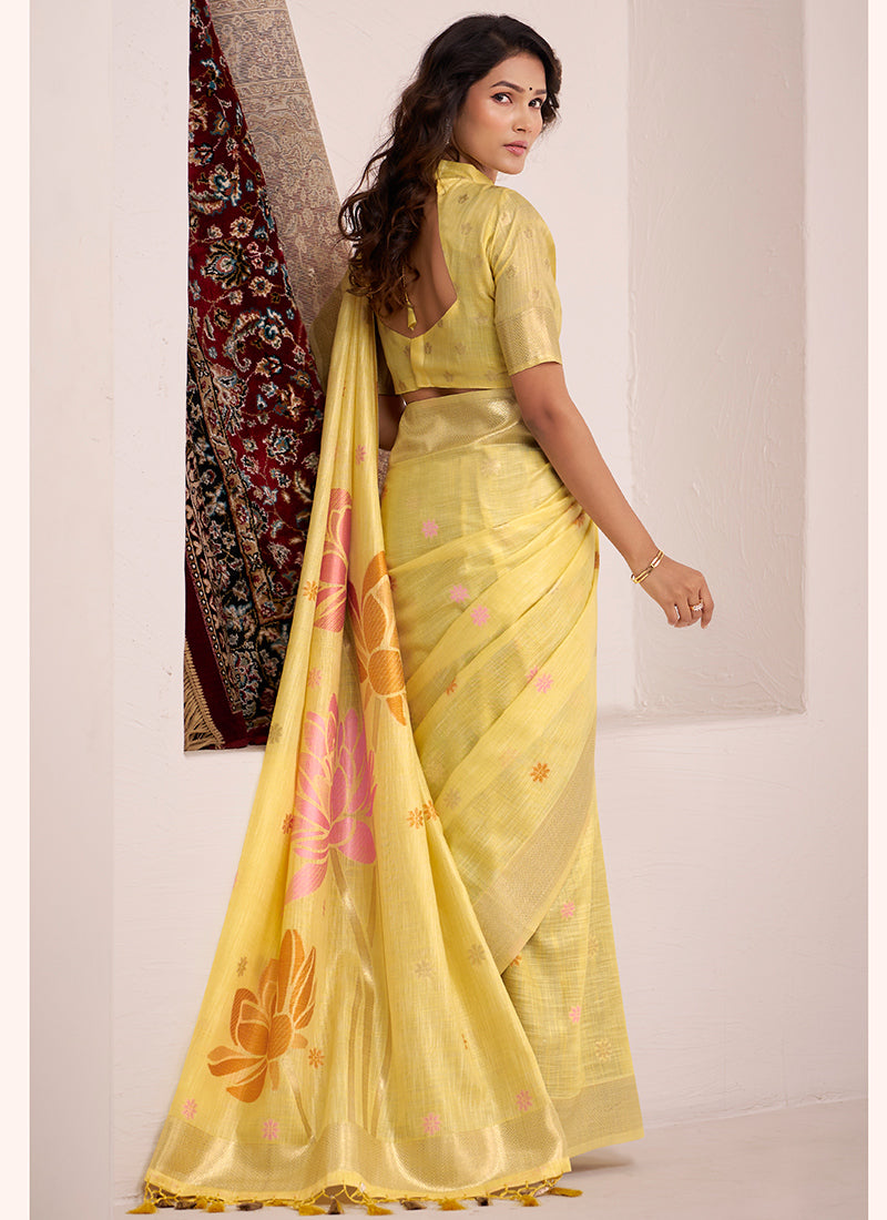 Pure Organza Silk with  Exquisite Floral Prints