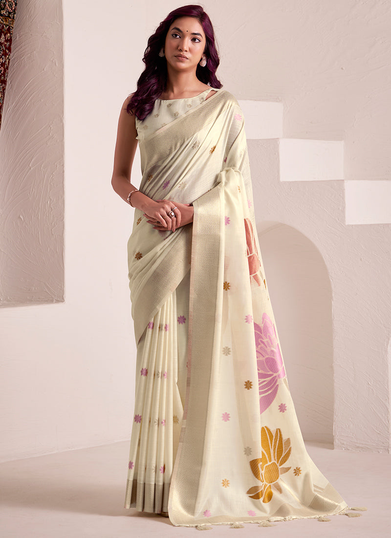 Pure Organza Silk with  Exquisite Floral Prints