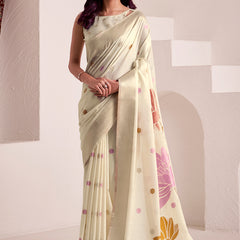 Pure Organza Silk with  Exquisite Floral Prints