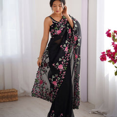 Embellished Bollywood Chiffon Saree