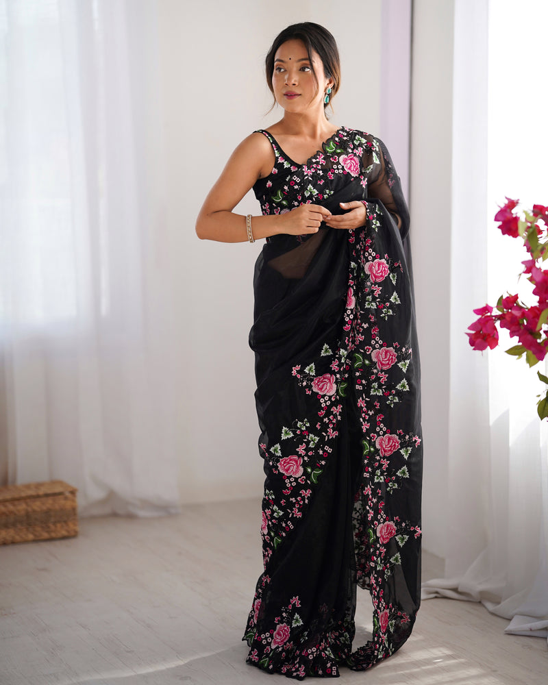 Embellished Bollywood Chiffon Saree