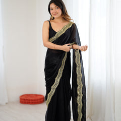 Fendy Grandeur Saree Sequin on Pure Satin