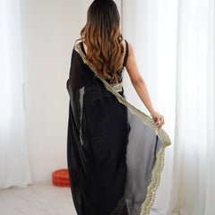 Fendy Grandeur Saree Sequin on Pure Satin