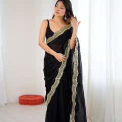 Fendy Grandeur Saree Sequin on Pure Satin