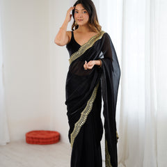 Fendy Grandeur Saree Sequin on Pure Satin