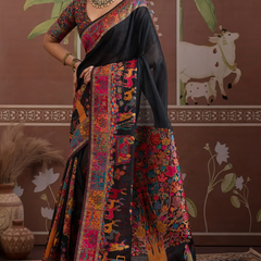 Luxurious Cotton Pashmina Weaving Saree