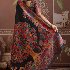 Luxurious Cotton Pashmina Weaving Saree