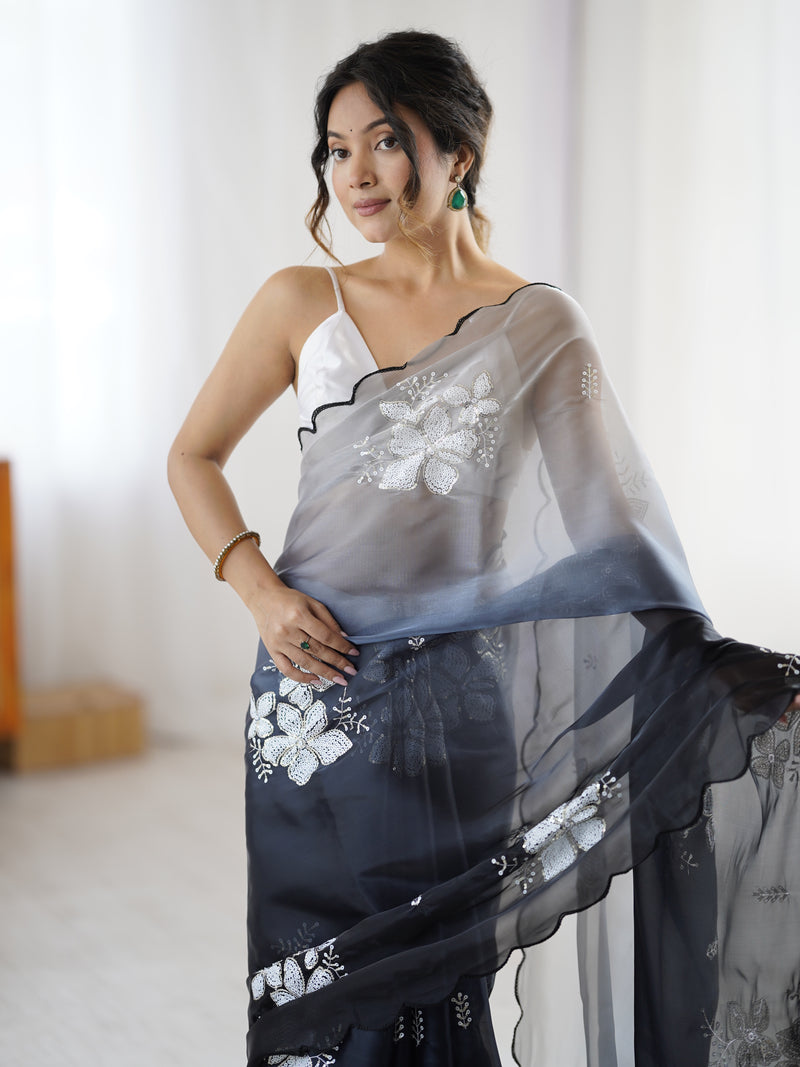 Zimi Chu Sequin Saree