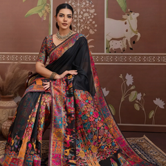 Luxurious Cotton Pashmina Weaving Saree