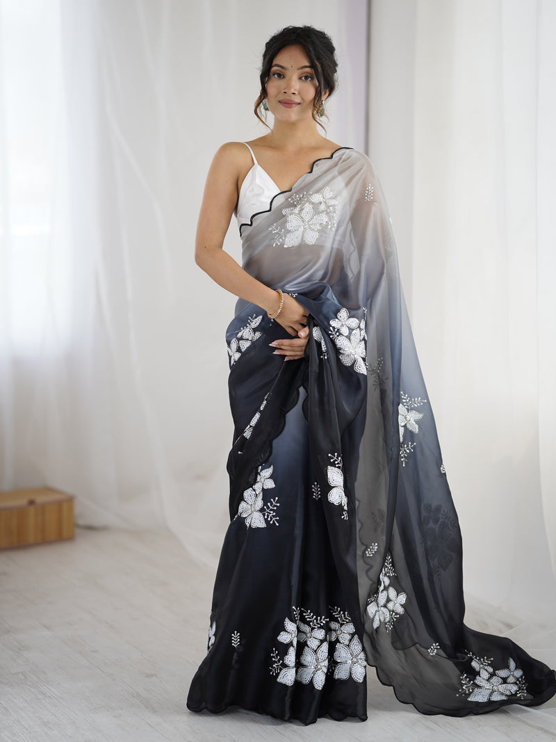 Zimi Chu Sequin Saree