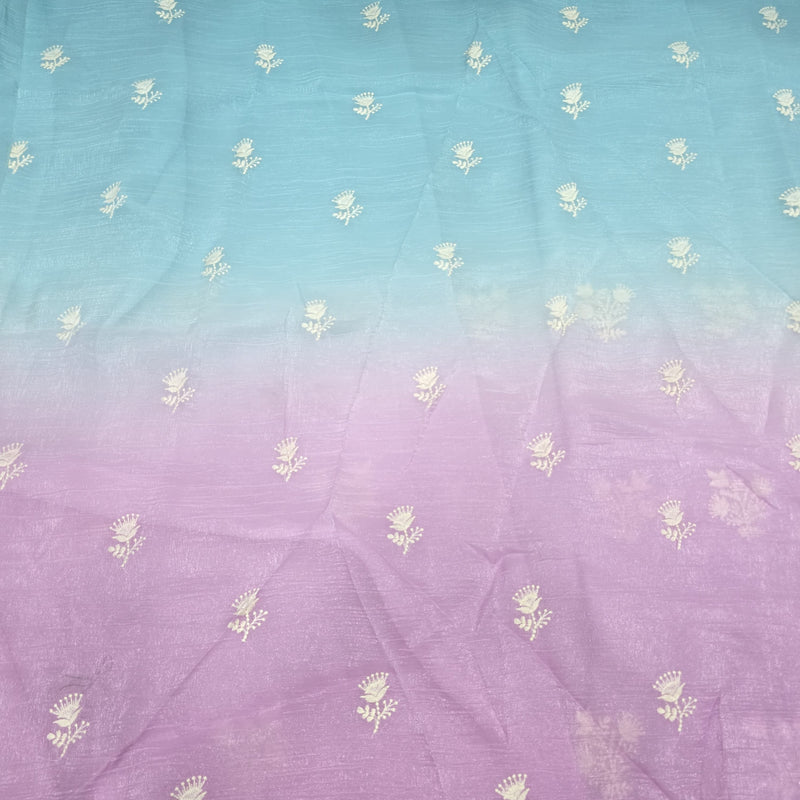 Elegant Crunchy Silk Saree with Intricate Cut Work Border