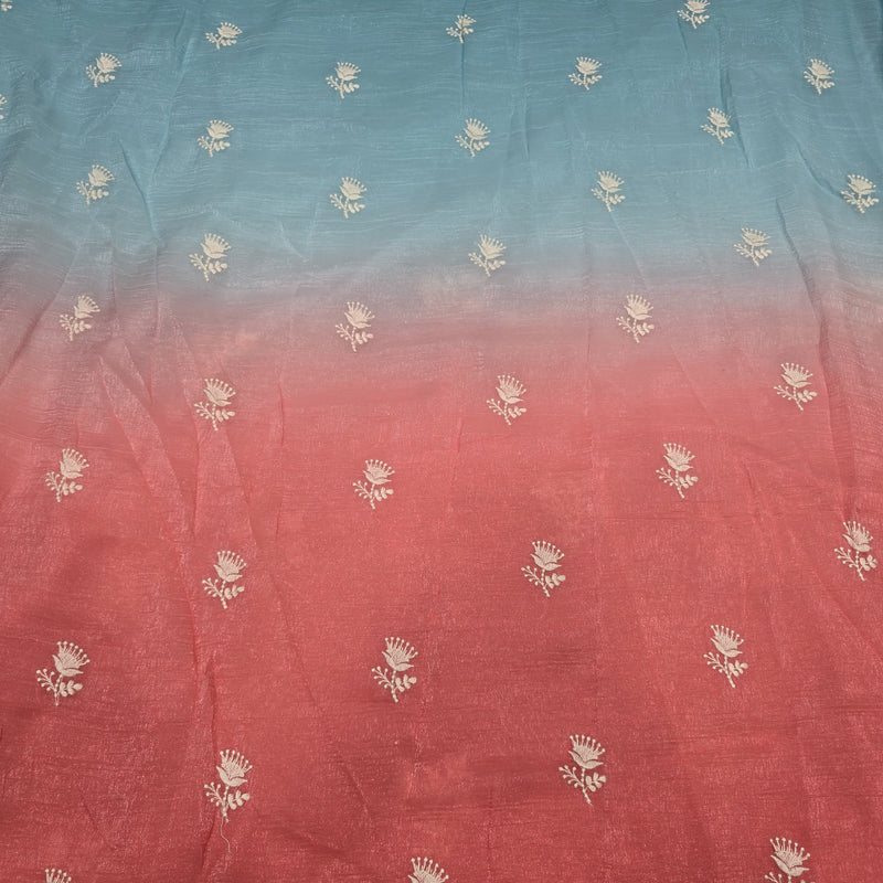 Elegant Crunchy Silk Saree with Intricate Cut Work Border