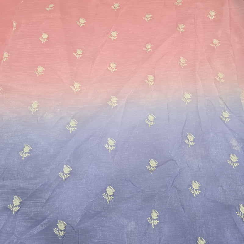 Elegant Crunchy Silk Saree with Intricate Cut Work Border