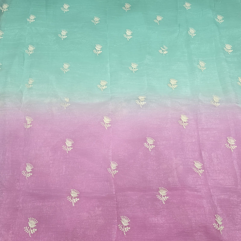 Elegant Crunchy Silk Saree with Intricate Cut Work Border