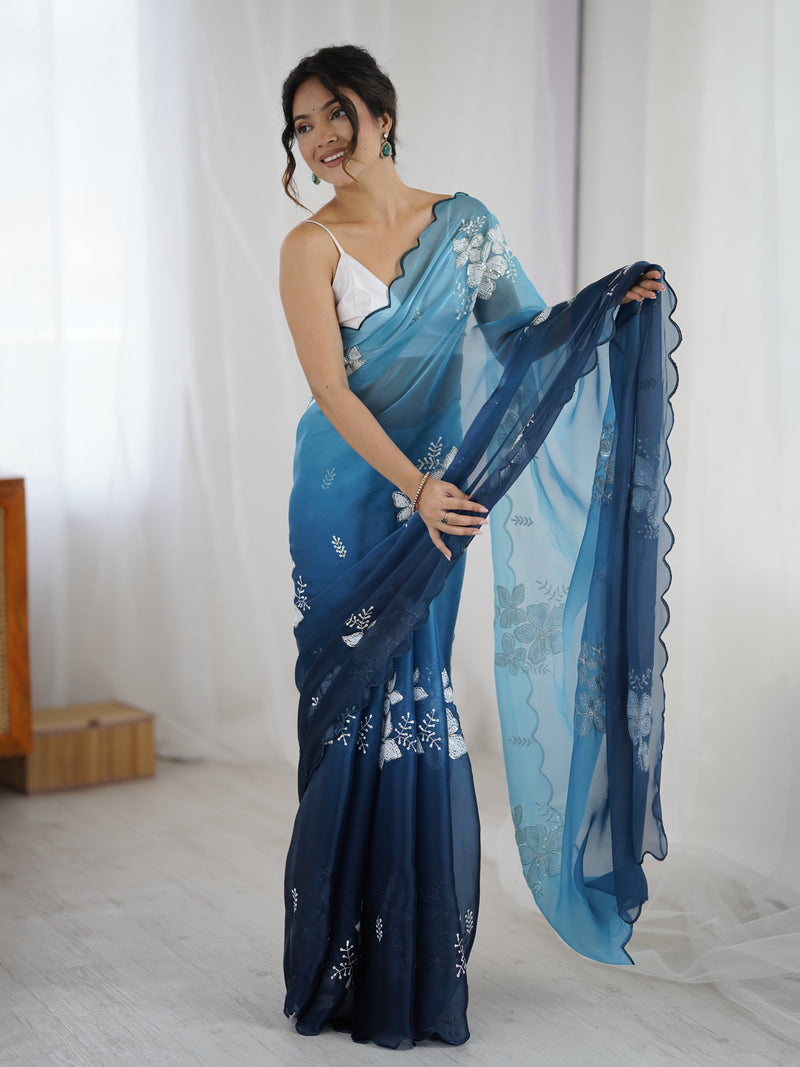 Zimi Chu Sequin Saree