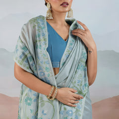 The Handloom Zari Tissue with Brasso Weaving Saree