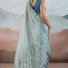 The Handloom Zari Tissue with Brasso Weaving Saree