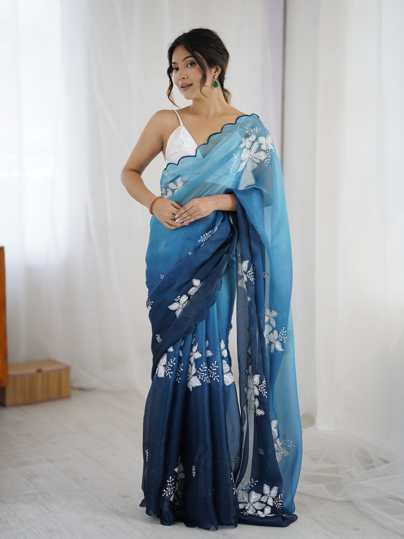 Zimi Chu Sequin Saree