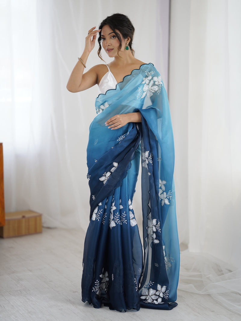 Zimi Chu Sequin Saree