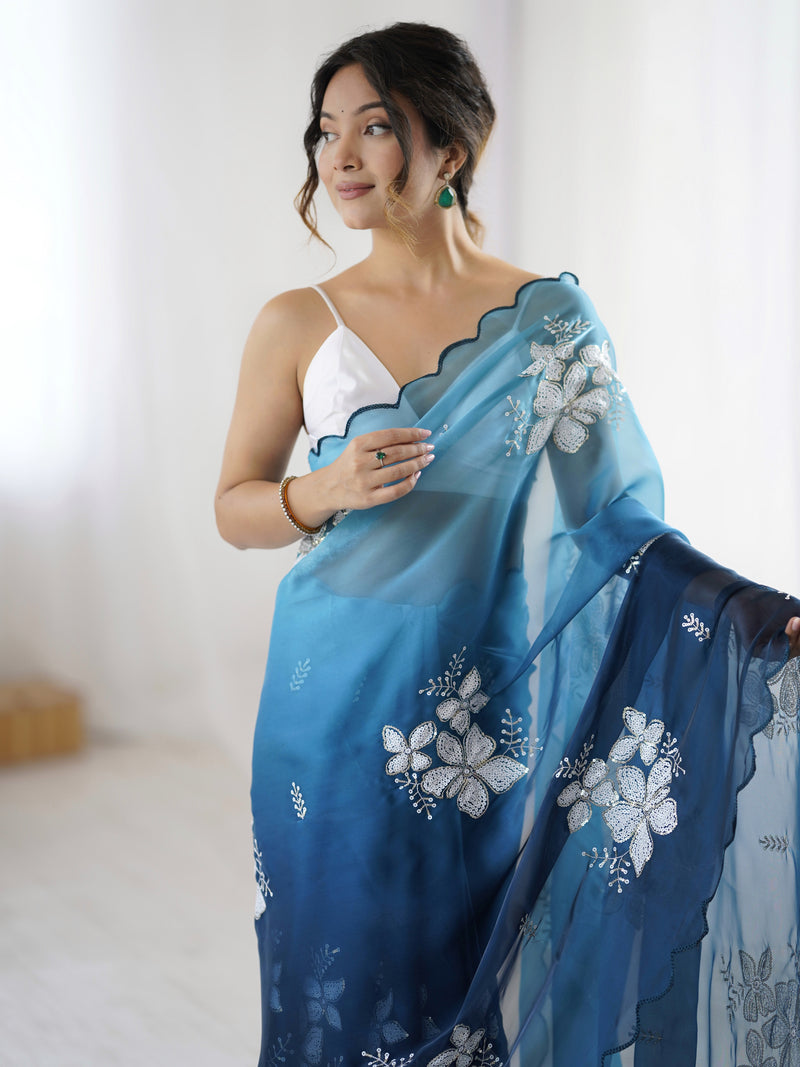 Zimi Chu Sequin Saree