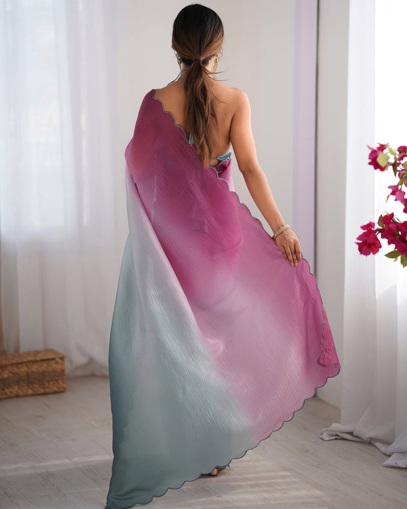 Textured Elegance with Arco Border Saree