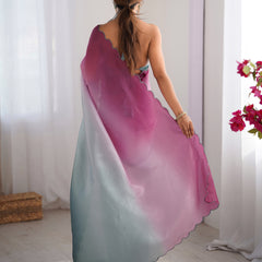 Textured Elegance with Arco Border Saree