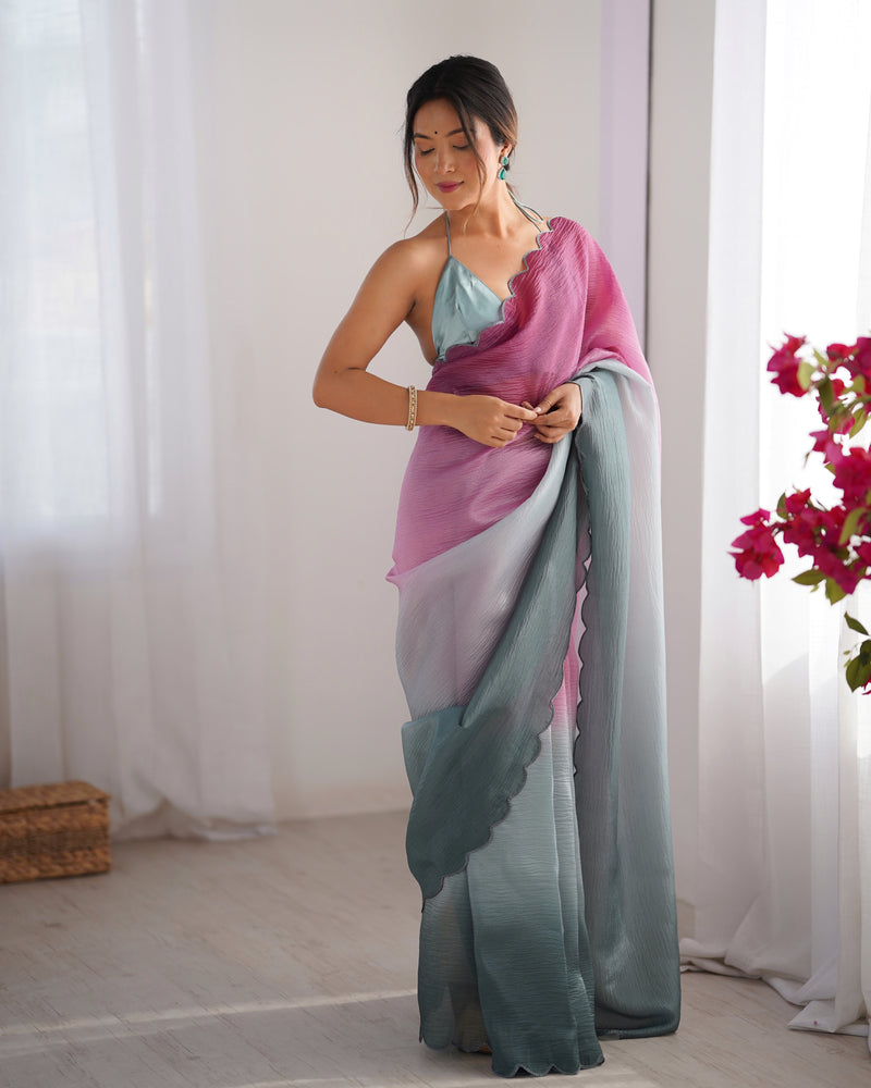 Textured Elegance with Arco Border Saree