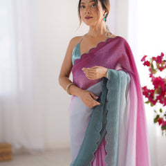 Textured Elegance with Arco Border Saree
