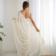 Embellished Georgette with Sequins & Embroidery Work Saree