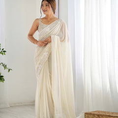 Embellished Georgette with Sequins & Embroidery Work Saree