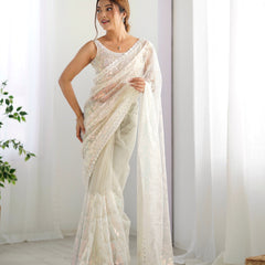 Butterfly Glow Saree Soft Net & 3mm Sequin Sparkle