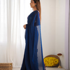 Space Silk Saree with Arco Border