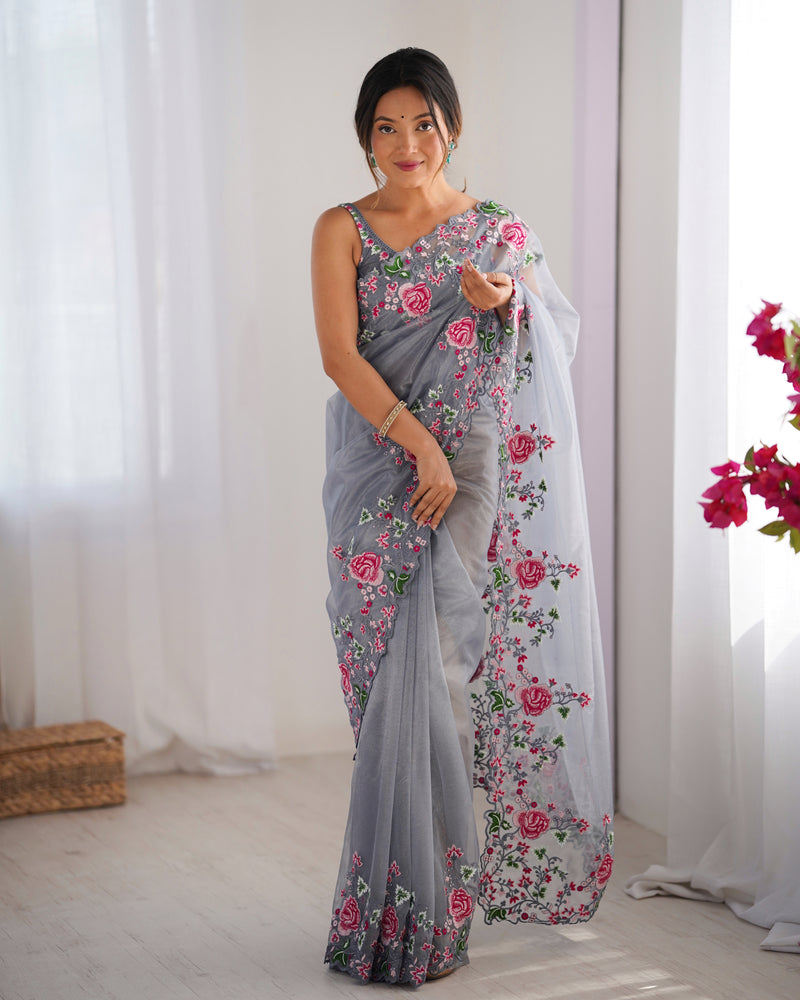 Embellished Bollywood Chiffon Saree