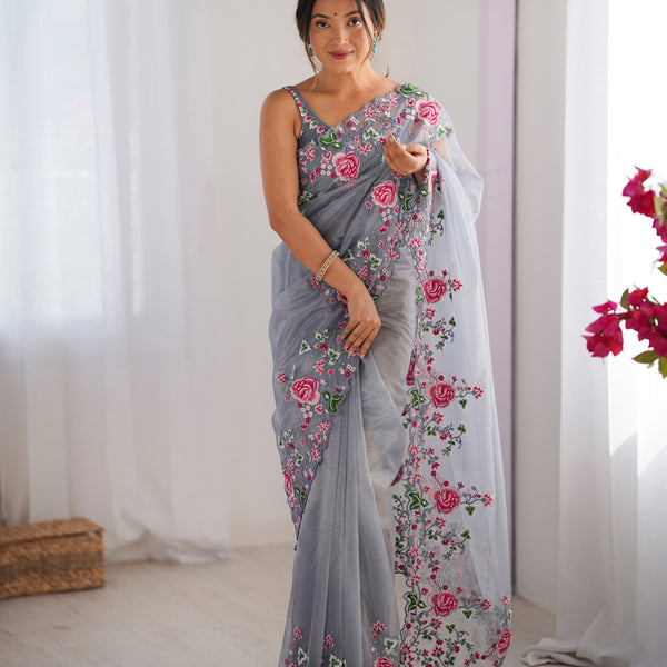 Embellished Bollywood Chiffon Saree