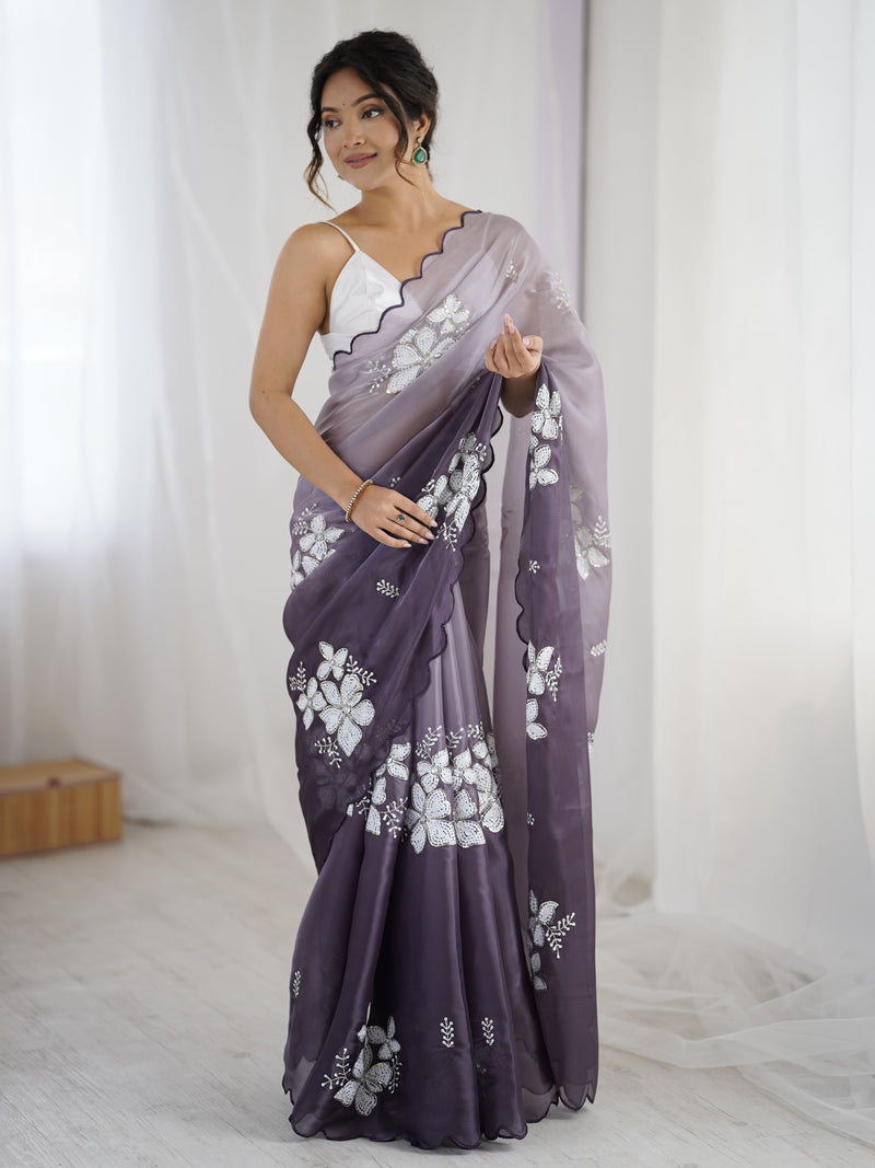 Zimi Chu Sequin Saree
