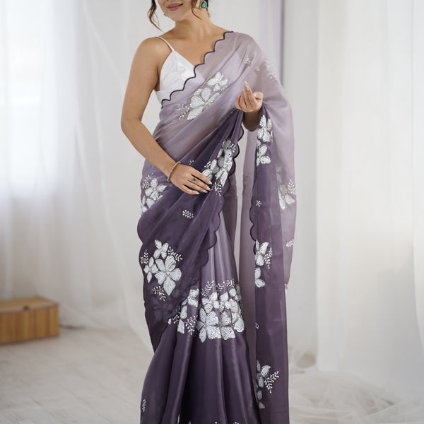 Zimi Chu Sequin Saree